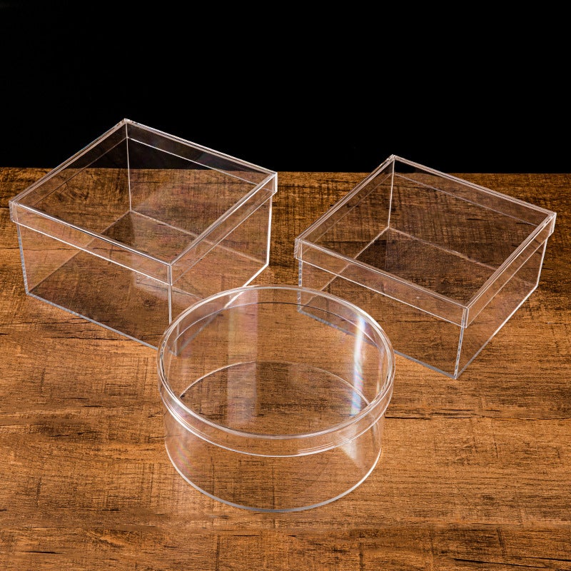 High-End Thickeneded Plastic Transparent Box Gift Gift Cosmetics Wedding Souvenir Acrylic Packaging Display Box Large - Image 3